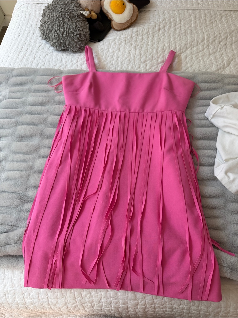 Likely Pink Fringe Party Dress